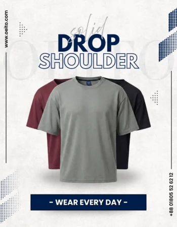 Solid Drop Shoulder Tee