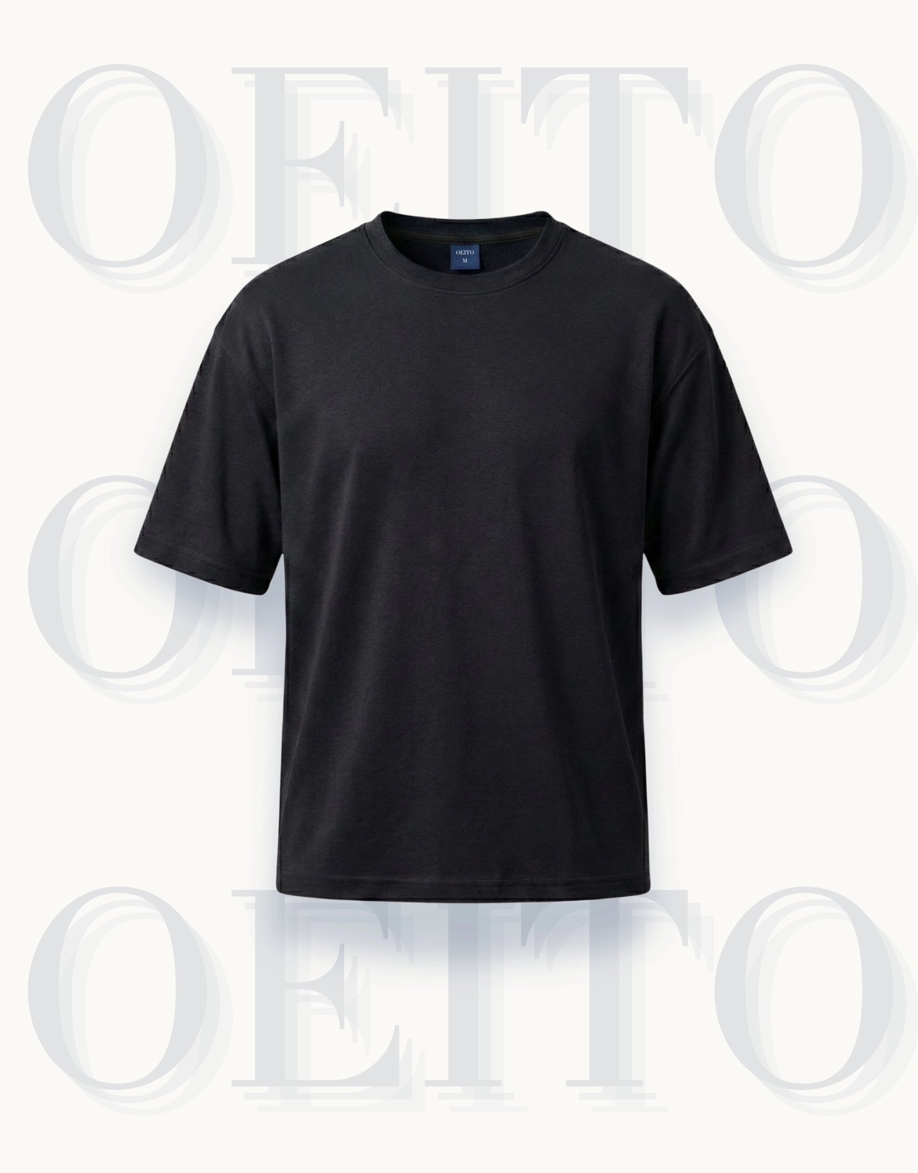 1 DS-SLD-BLK Solid Drop Shoulder Tee